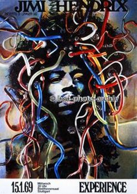 Jimi Hendrix in Stuttgart in der Liederhalle am 19.Januar 1969 - bsd-photo-archiv