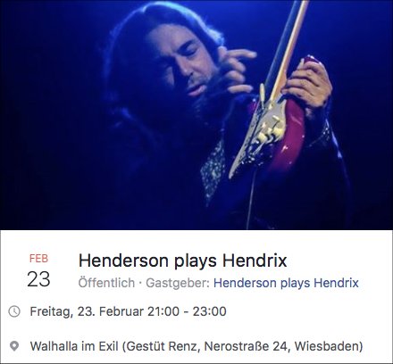 Henderson plays Hendrix