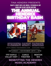 ANNUAL HENDRIX BIRTHDAY BASH