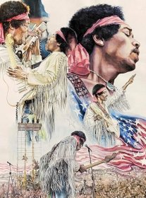 Jimi Woodstock Collage